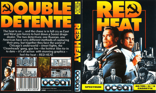 Red Heat box art for ZX Spectrum